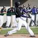 Pioneer Lee Petropoulus hits a ball on Monday, May 13. Daniel Brenner I AnnArbor.com